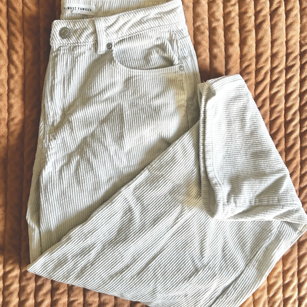 Almost famous cream corduroy pants